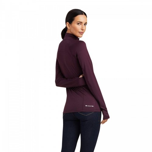Bluzka funkcyjna LOWELL damska - Ariat - mulberry