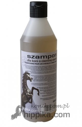 szampon dla koni o ciemnej sierści 500ml hippika.com