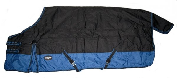 Derka padokowa Avalon 300g 600D -  Finntack - czarny/niebieski