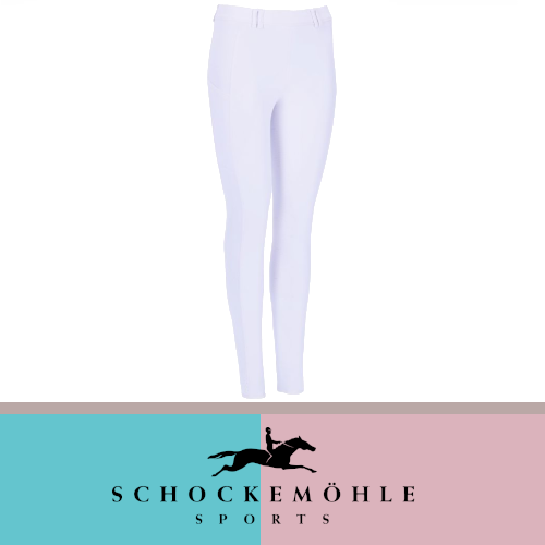 Legginsy damskie SP Air Sporty Pro SS25 - Schockemohle - white