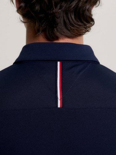 Koszulka polo męska HARLEM LOGO - Tommy Hilfiger Equestrian -  desert sky