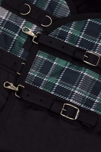 Derka padokowa z podszyciem 1200D NEVADA - Horze - dark navy/stormy green