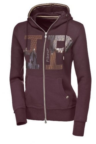 Bluza z kapturem FLEUR damska - Pikeur - aubergine