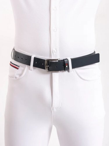 Pasek ze sztucznej skóry PALERMO - Tommy Hilfiger Equestrian - desert sky