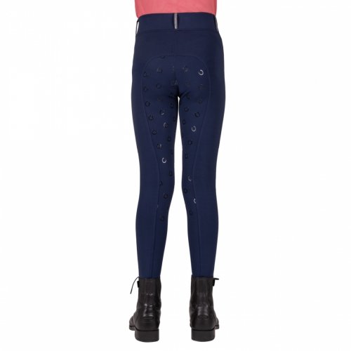 Legginsy jeździeckie młodzieżowe Jaily Junior Full Grip SS25 - QHP - evening blue