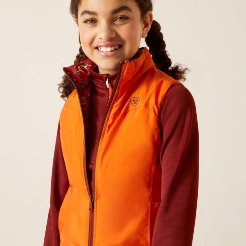 Kamizelka dwustronna młodzieżowa Bella Reversible Insulated Gilet - Ariat - dala horse/arctic
