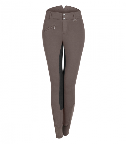 Bryczesy damskie Fun Sport High Waist - ELT - taupe/black