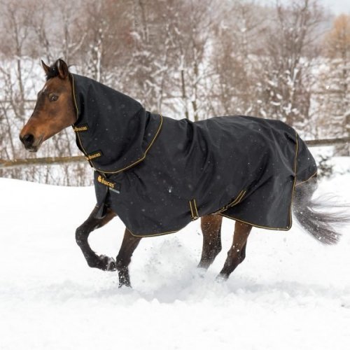 Derka padokowa z odpinanym kołnierzem 50g 1200D IRISH - Bucas - black/gold