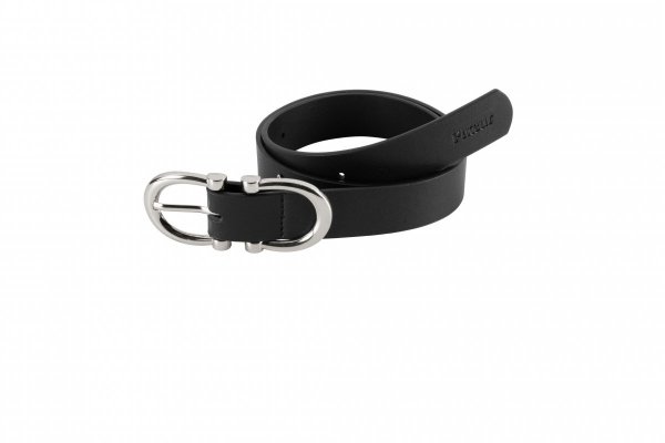 Pasek do spodni skórzany FAUX LEATHER SS22 - Pikeur - black/silver