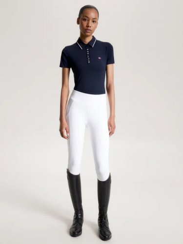 Koszulka polo damska HARLEM LOGO - Tommy Hilfiger Equestrian - desert sky