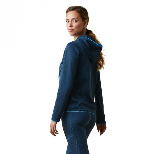 Bluza damska BYRON FULL ZIP - Ariat - deep petroleum
