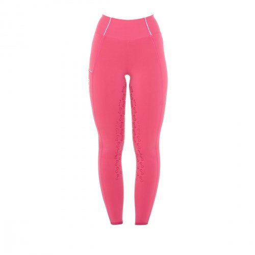 Legginsy damskie Classic Slim Fit Full Grip - EQUESTRO - wiciokrzew