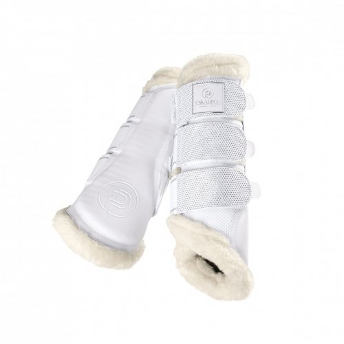 Ochraniacze MESH SOFTSLATE EVO-WOOL Platinum Pure 2023 - Eskadron - white