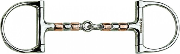 Wędzidło łamane D-ring 13 mm z miedzianymi rolkami- SPRENGER