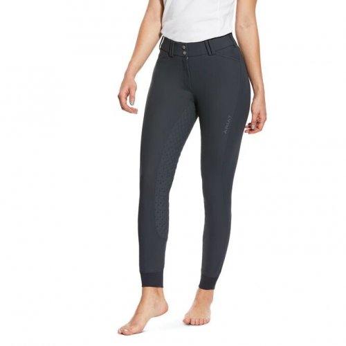Bryczesy damskie TRI FACTOR z pełnym lejem silikonowym SS20 - ARIAT - ebony