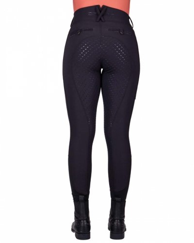 Bryczesy damskie z wysokim stanem KEA - QHP - black