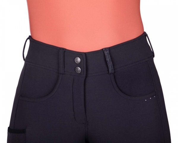 Bryczesy damskie z wysokim stanem KEA - QHP - black