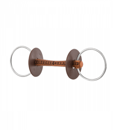 Wędzidło proste skórzane LEATHER BAR 20mm - BERIS - hard
