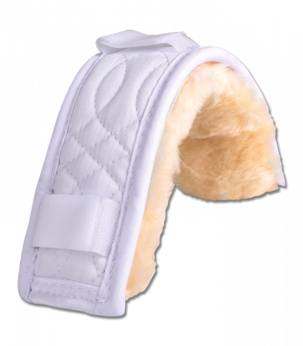 Podkładka pod nachrapnik lub pasek potyliczny z owczego futra 18cm - Waldhausen