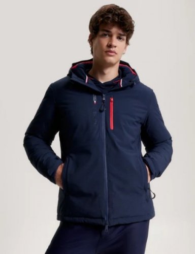 Kurtka męska zimowa LONDON WINTER - Tommy Hilfiger Equestrian - desert sky