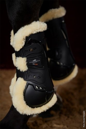 Ochraniacze skokowe przód AIR FLOW CHAMPION FUR - Schockemohle - black