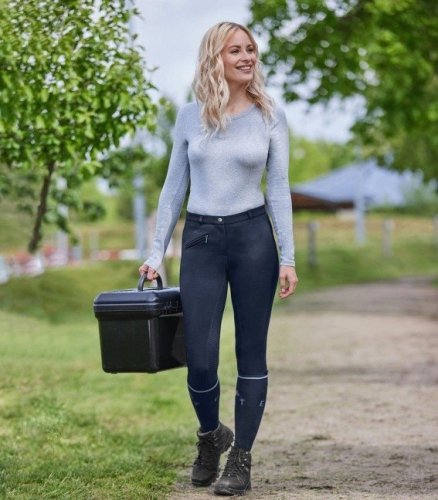 Bryczesy młodzieżowe ELT EASY START - Waldhausen - granatowe