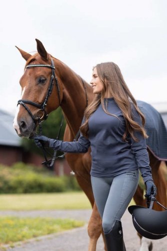 Koszulka damska treningowa JOSEPHINE - Horze - ink navy