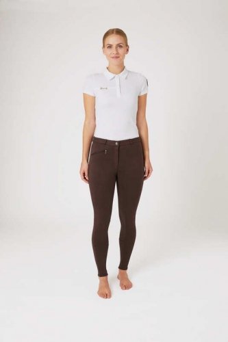 Bryczesy damskie ACTIVE - HORZE - french roast dark brown