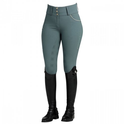 Bryczesy damskie ANNBER Grip High Waist - Spooks - dove blue