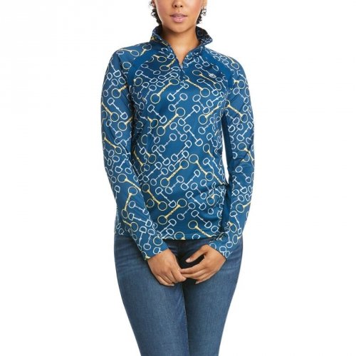 Bluzka damska SUNSTOPPER 2.0 SS21 - Ariat - blue opal bits