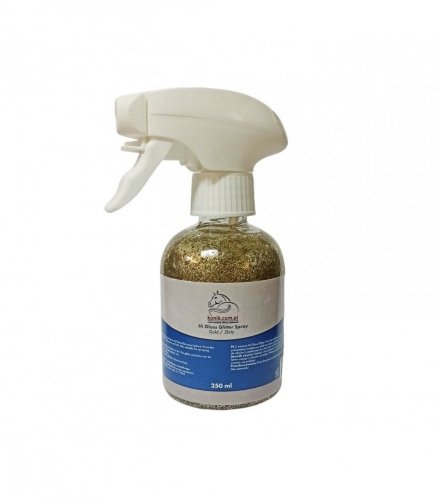 Spray do grzywy i ogona z brokatem Hi Gloss Spray Gold 250 ml - HOLLAND
