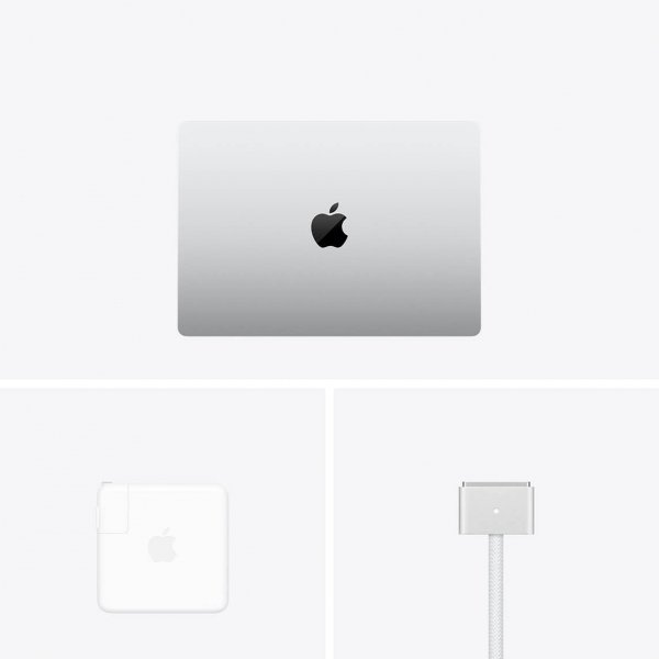 Apple MacBook Pro 14&quot; M1 Pro 8-core CPU + 14-core GPU / 16GB RAM / 512GB SSD / Klawiatura US / Srebrny (Silver)