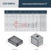 Szafa wisząca SIMPLE 19 4Ux555x400 mm IP20 ściany boczne pełne drzwi z szybą RAL 7035 19-8006SZWS-19-4U-40-DS