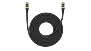 Baseus szybki kabel sieciowy RJ45 cat. 8 40Gbps 8m pleciony czarny