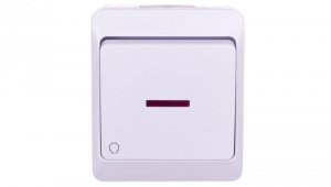 Hermes Przycisk światło biały IP44 ŁNT-1S+n 0346-02