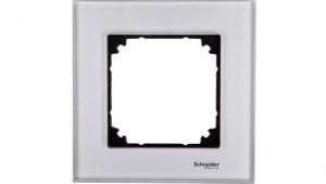 Merten M-Elegance Ramka pojedyncza szklana diamentowy srebrny MTN4010-3260