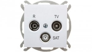 Sentia Gniazdo antenowe RD/TV/SAT końcowe bez ramki IP20 białe 1453-10