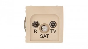 Simon Basic Gniazdo antenowe RD/TV/SAT przelotowe beżowe BMZAR-SAT10/P.01/12