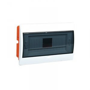 RP-12 ROZDZIELNIA PLASTIKOWA PT 12M 1X 12M N+PE IP40 IK07 205X311X74 DRZWI DYMNE BIAŁY FALA