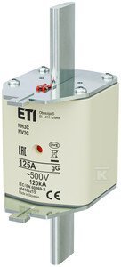 WKŁADKA NH3C GG 125A/500V