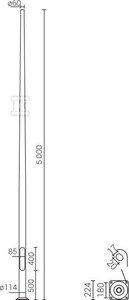 SŁUP SAL5 INOX+B50+NAKR+WR4/1/0,5/5+IMB