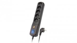 Listwa przeciwprzepięciowa Lestar LV 530W 1,5m (5 x VDE 10 A 1,5m kolor czarny)