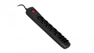 Listwa przeciwprzepięciowa Activejet APN-8g/1,5m-BK (3 x Typ C, 5 x UTE 10 A 1,5m kolor czarny)