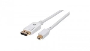Kabel Mini DisplayPort 1.2 4K*60Hz MiniDP-DP M/M 2m Biały