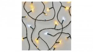 Lampki choinkowe Classic 80 LED 8m ciepła + zimna biel, zielony przewód, IP44, timer D4AN04