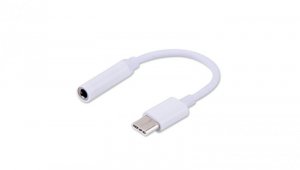 Adapter SAVIO AK-35 (Gniazdo typ C - Jack stereo 3,5 mm 0,12m kolor biały)