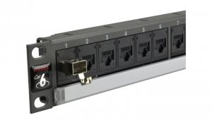 Patch panel RACK 19 kat.6 24p UTP 1U grafit DataGate+ Molex