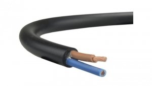 Przewód prądowy H03VV-F / OMY 300V 2x0,75 czarny lnka Elektrokabel /25m/