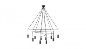Nowodvorski lampa wisząca IMBRIA GU10 x 10 Stal lakierowana Przewód w oplocie Czarny ~220-230 V MAX: 35W