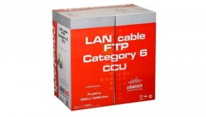 Kabel teleinformatyczny skrętka CAT6 F/FTP CU 4x2xAWG23 / 305m